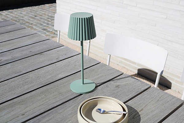 Lampe de table JUSTINE en pvc avec LED intégré - Vert - Lucide
