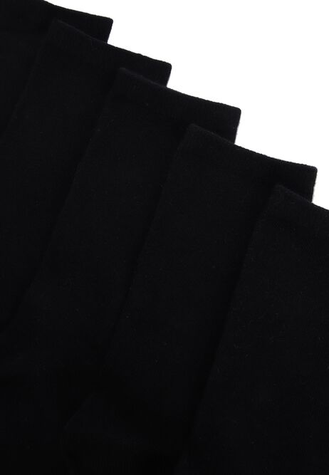 Boys 5pk Black Cotton Rich Socks
