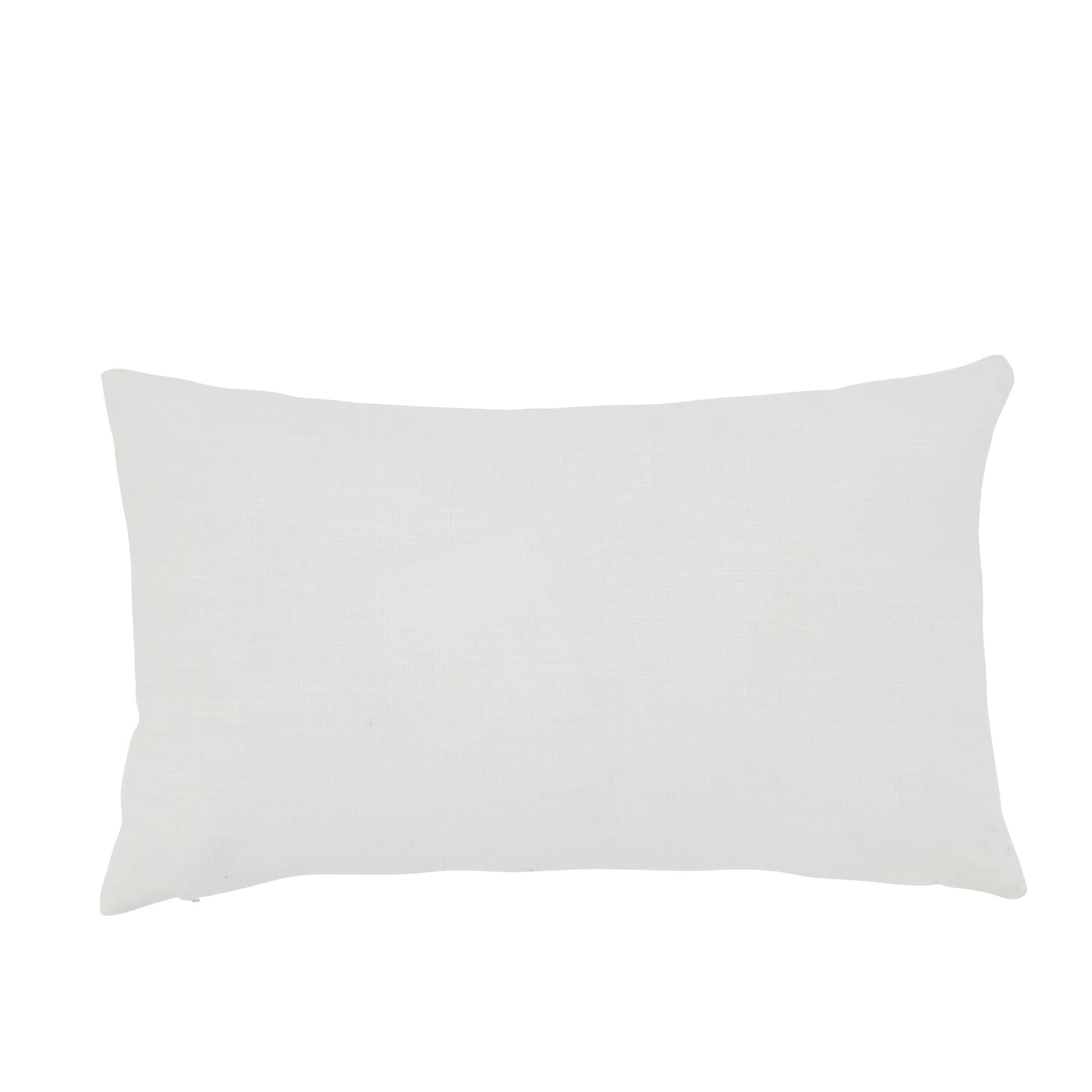 HAYDEN - Coussin en coton recyclé brodé motif graphique multicolore 30x50