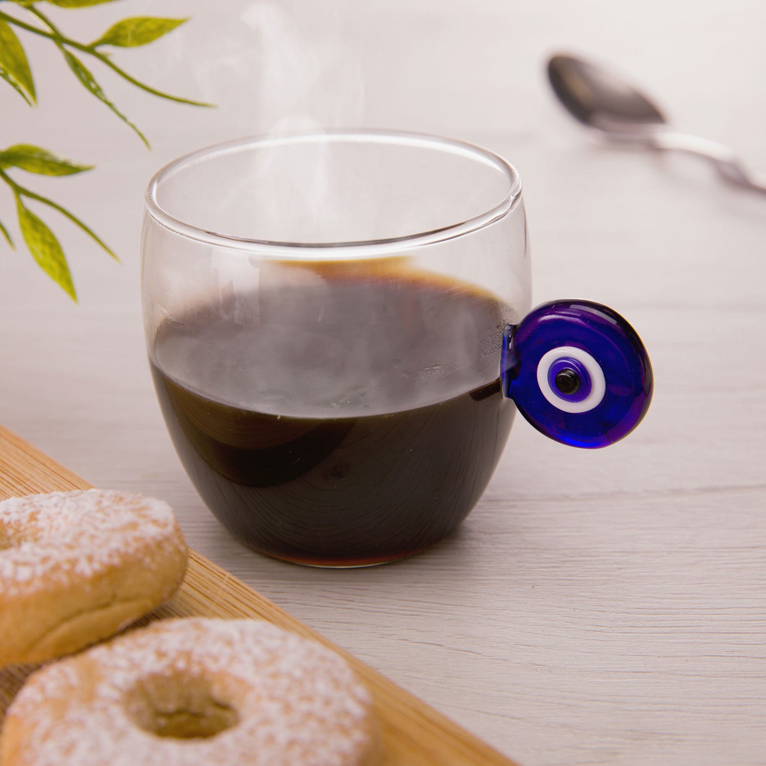 Tazzina in vetro borosilicato 120 ml occhio greco