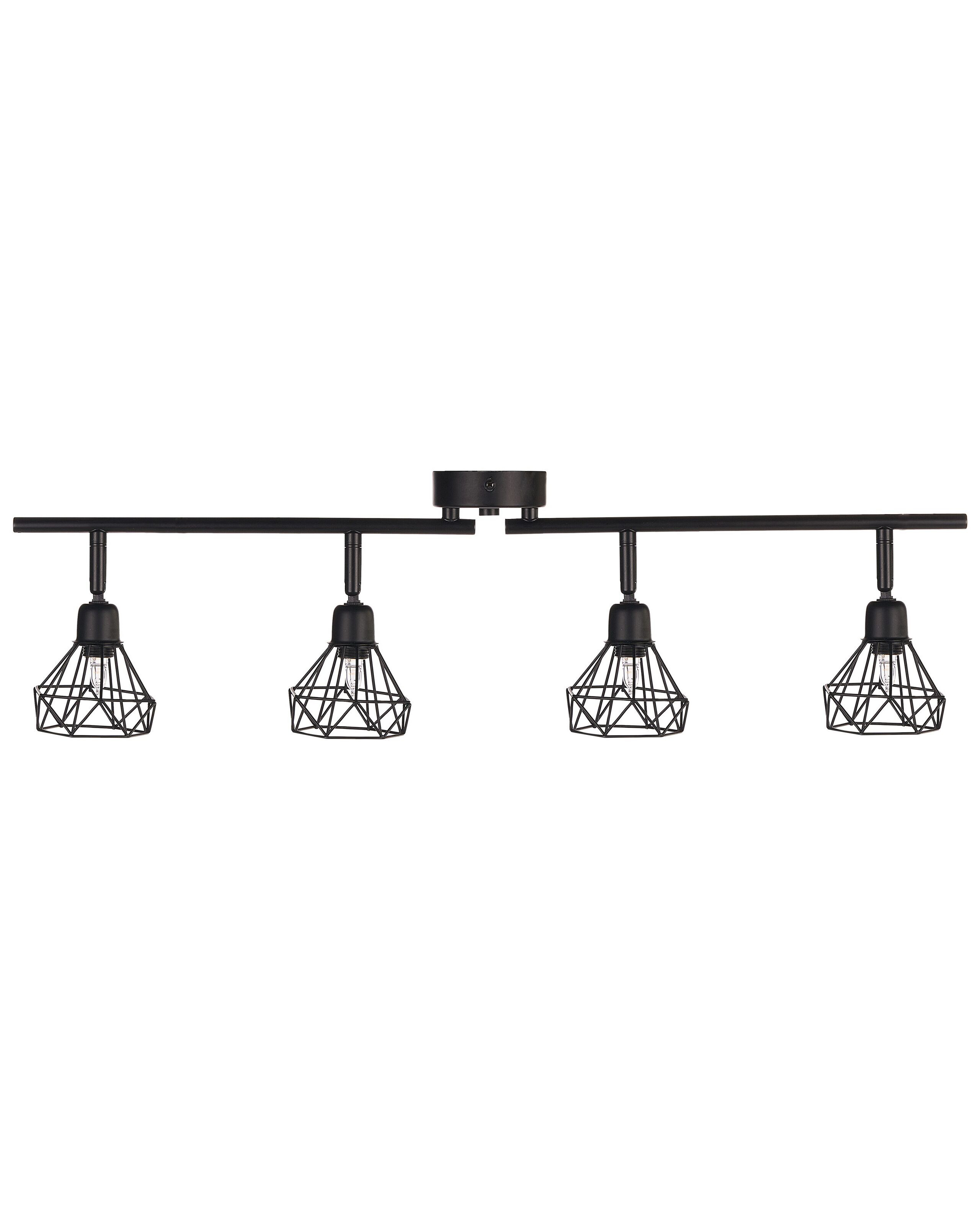 Lampa ścienna sufitowa metalowa czarna