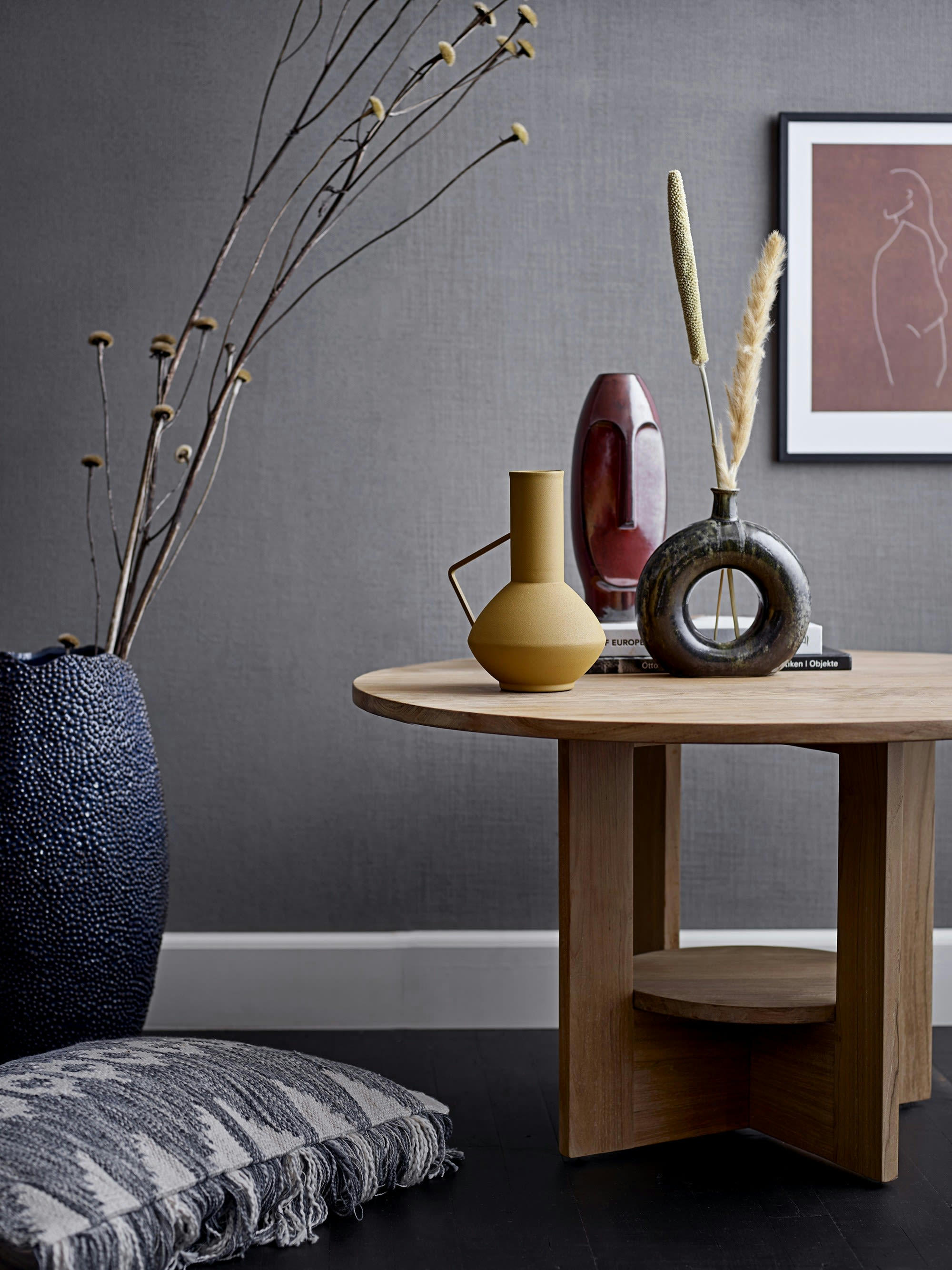 BALDVIN - Vase à décorer en grès vert H19.50cm