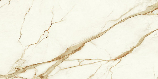 Carrelage effet Marbre Blanc Calacatta Supreme 240x120x0,9 cm Brillant Faventa - Mur intérieur (vendu par carton de 2,88 m²) - RO'