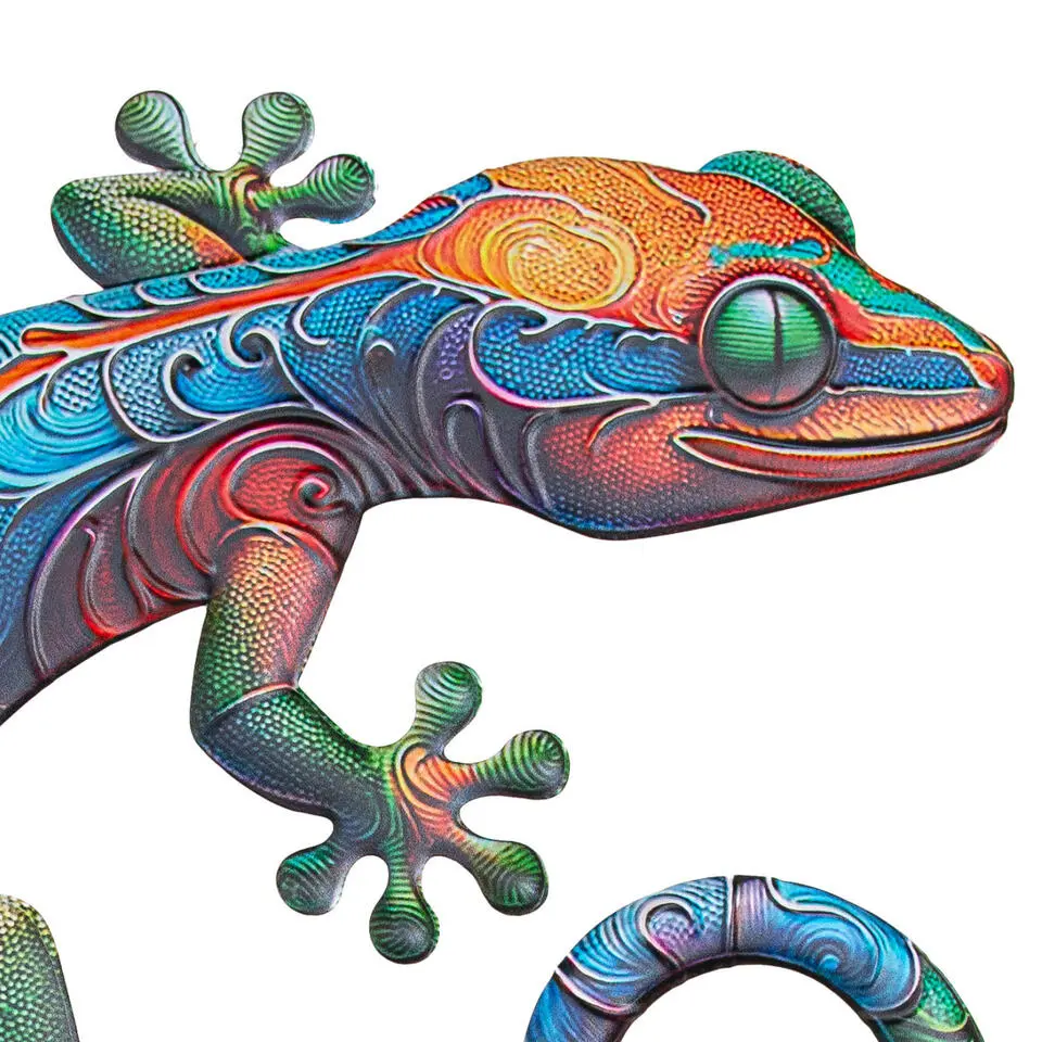 Anna's Collection Tuindecoratie Gecko hagedis - 41 cm - metaal