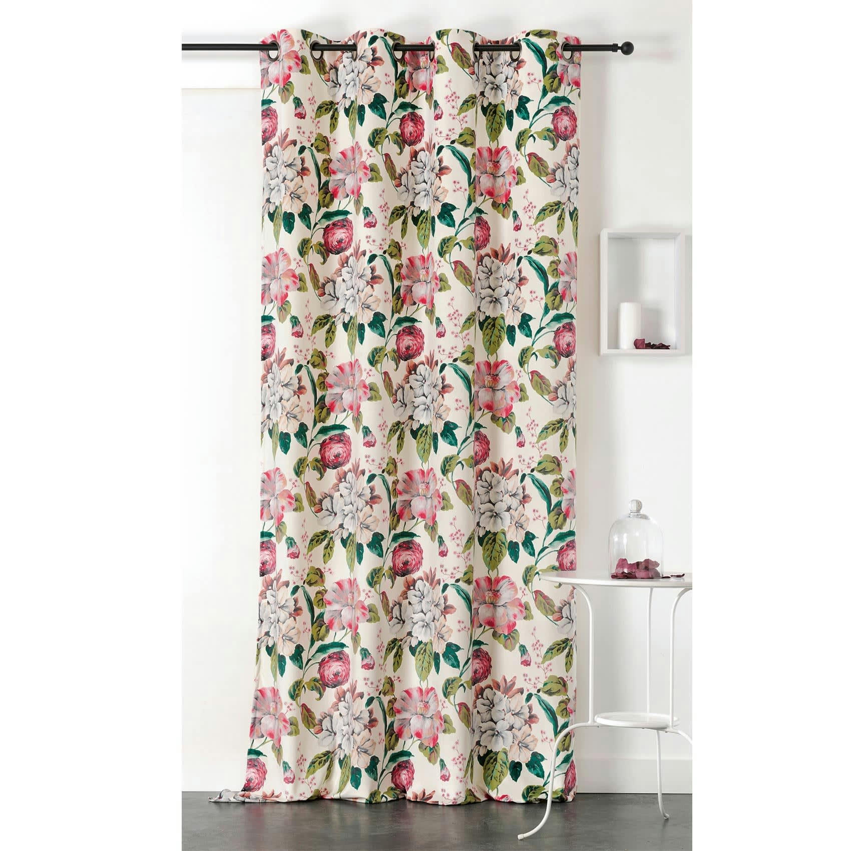 - Rideau tamisant cottage polyester ecru 145x240 cm