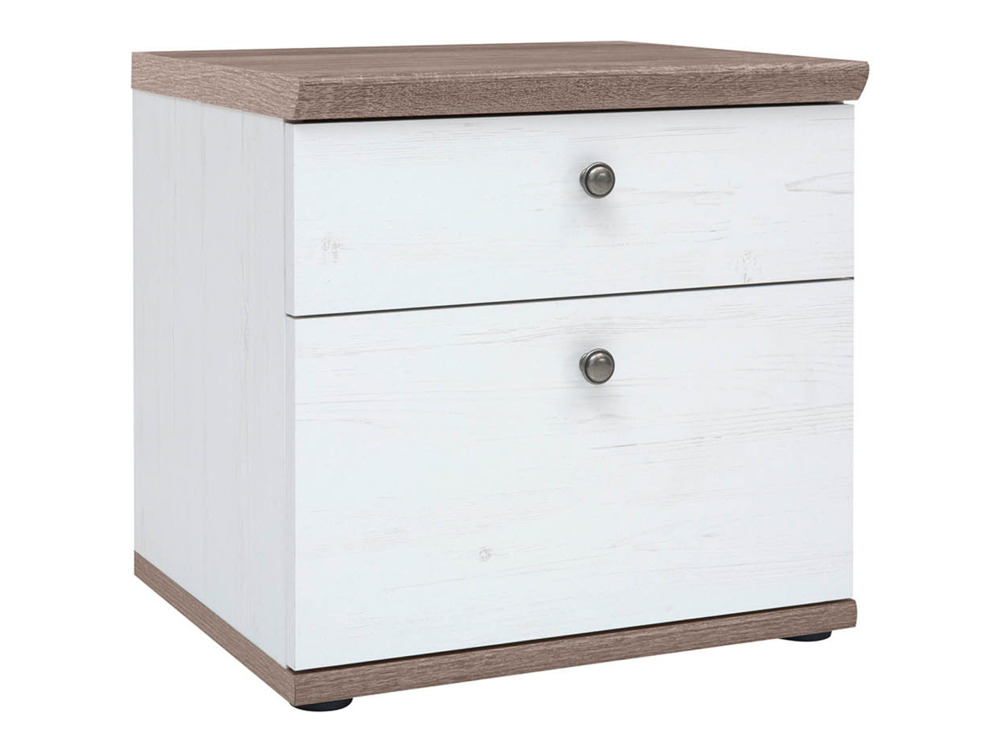 Szafka nocna Stockholm 48 cm z szufladami sosna andersen biała