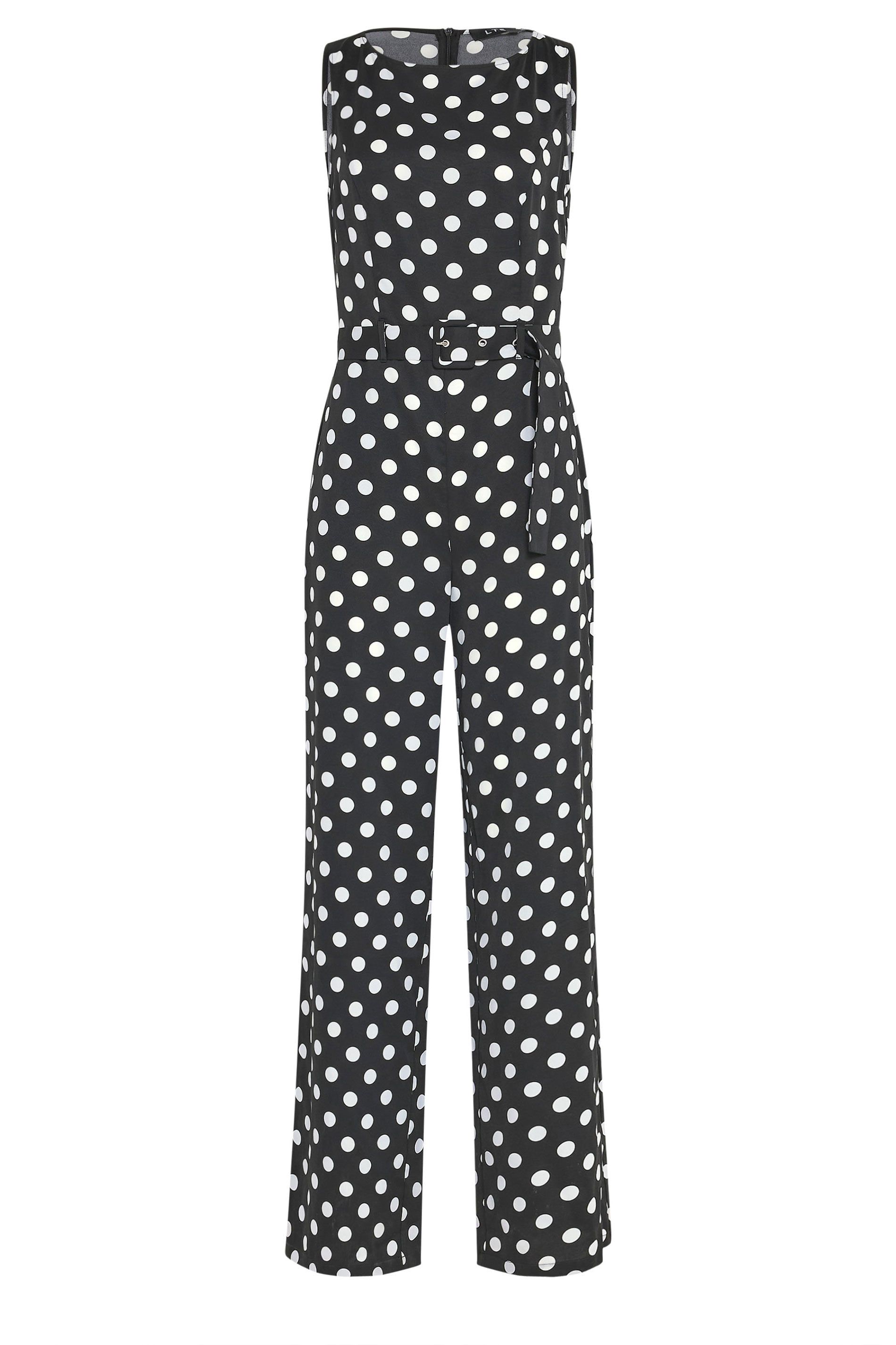Long Tall Sally Tall Polka Dot Wide Leg Jumpsuit