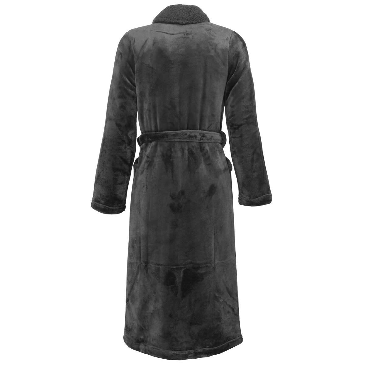 BOLSTA - Peignoir mixte polaire chaud doublé  anthracite S