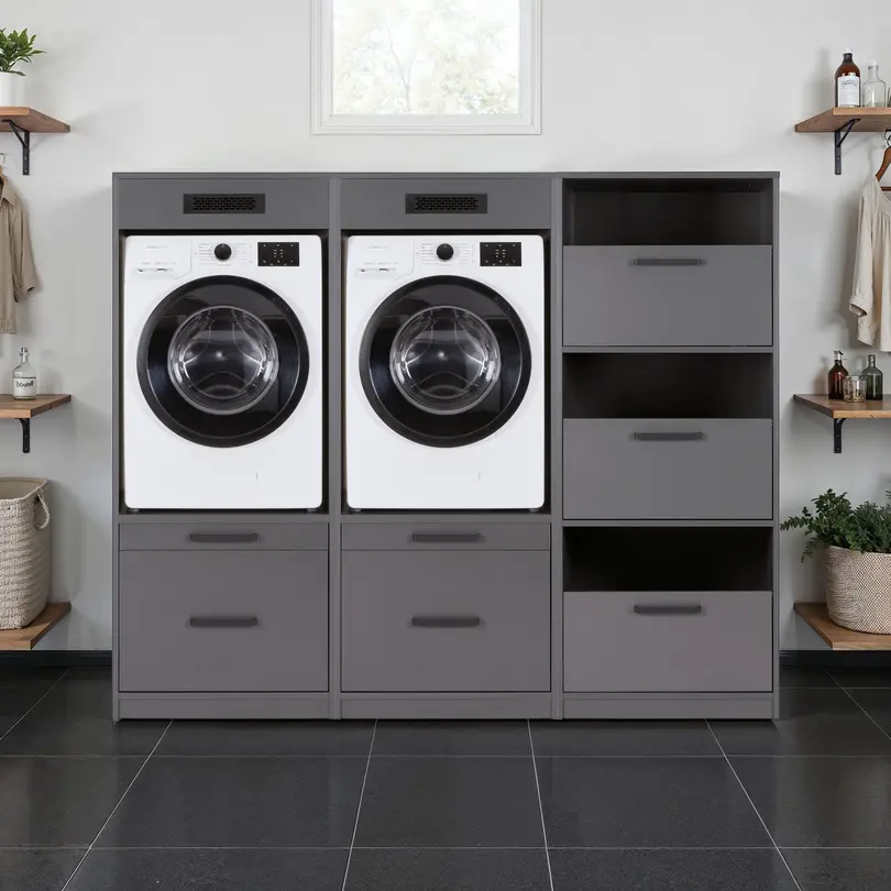 Waschmaschinenschrank 3-teilig Flow