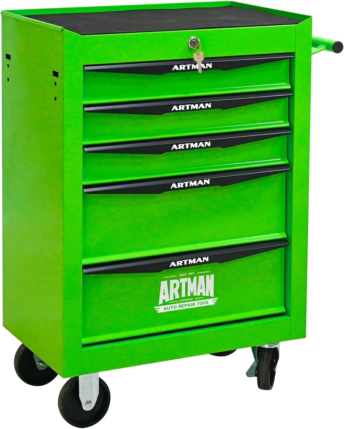 5 Drawer Rolling Tool Cart on Wheels,Multifunctional Mobile Metal Tool Chest,Drawers Rolling Trolley Organizer Tool Storage Box for Repair Shop,Warehouse,Garage,Workshop(5 Drawers-30.5H-Green)