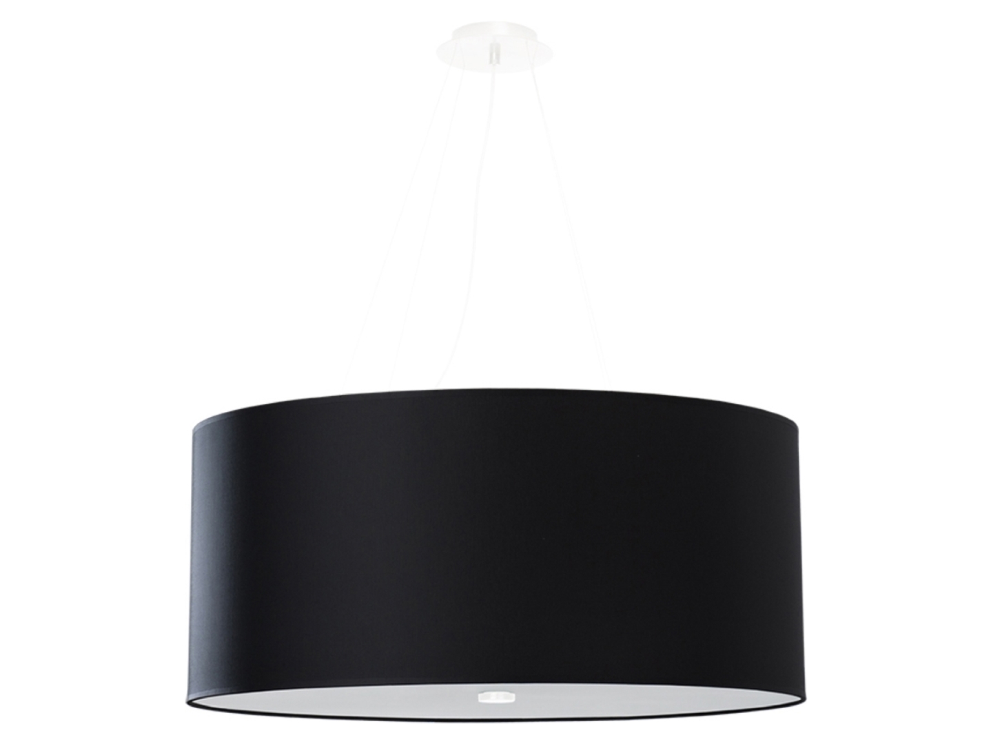 Lampa wisząca Otto 6-punktowa 60 cm tkaninowa czarna