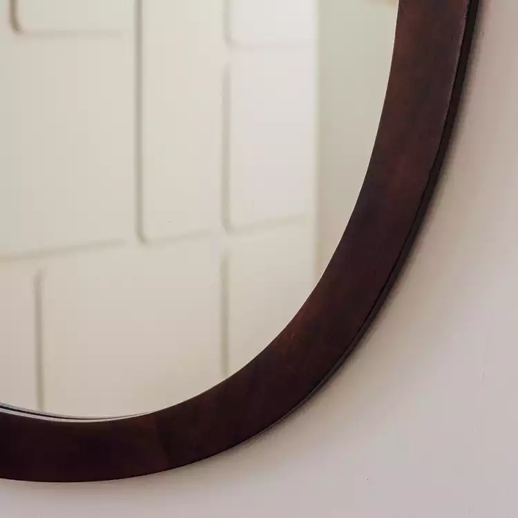 Habitat Mango Wood Irregular Wall Mirror - 120x100cm