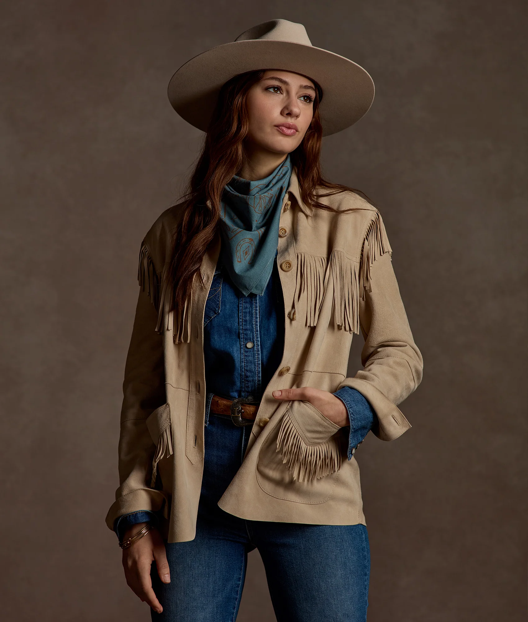 Olathe Fringe Jacket - Sand