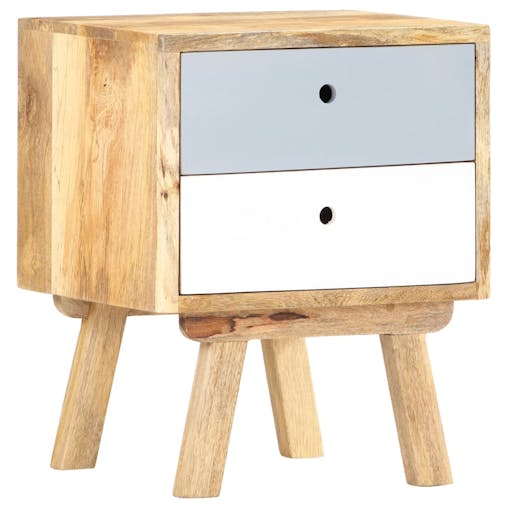 NNEVL Bedside Cabinet 40x35x50 cm Solid Mango Wood
