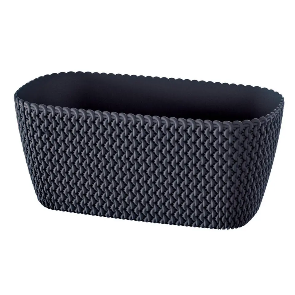 Prosperplast Plantenbak Splofy - antraciet - 40 x 18 x 14 cm