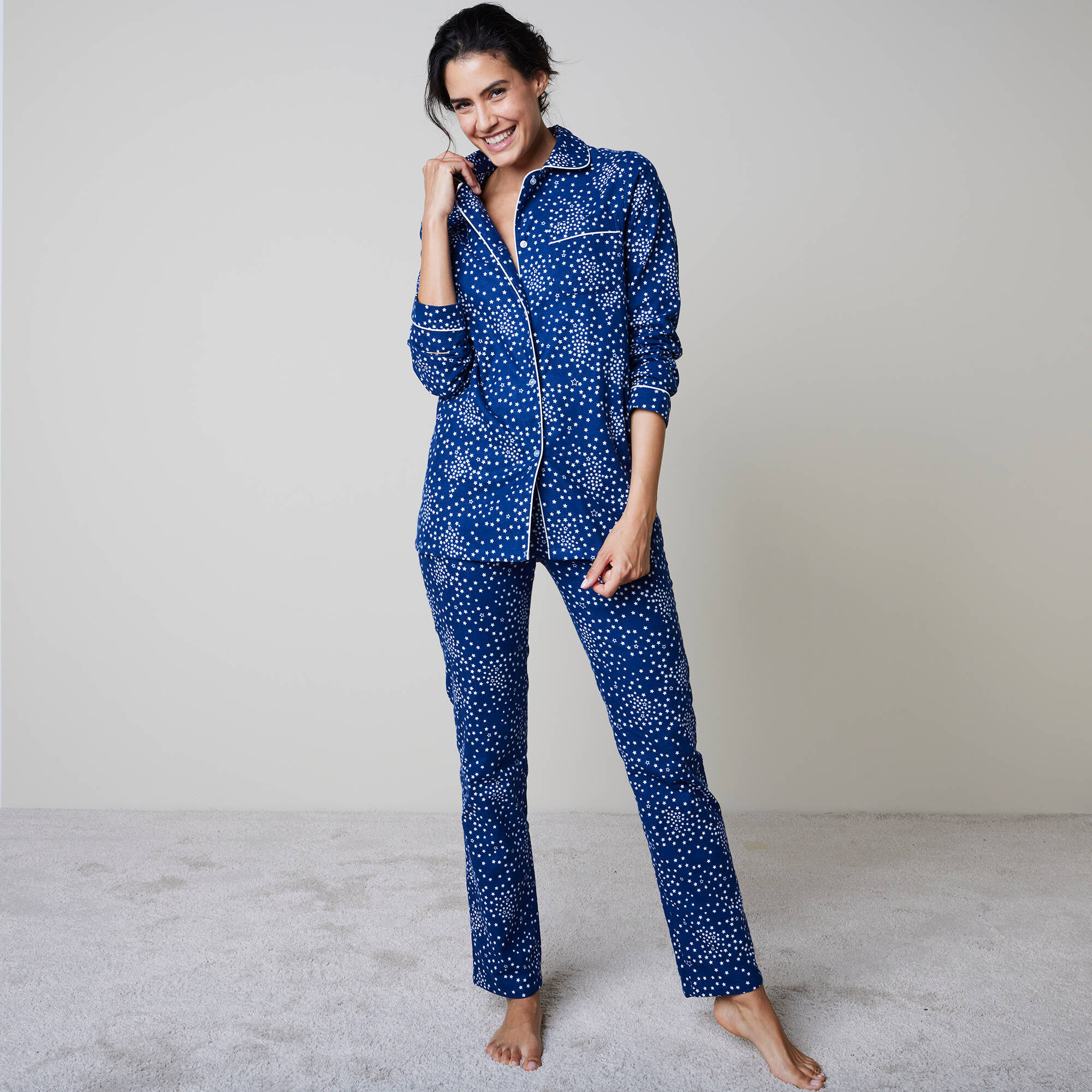 Pyjama pilou imprimé "étoiles"
