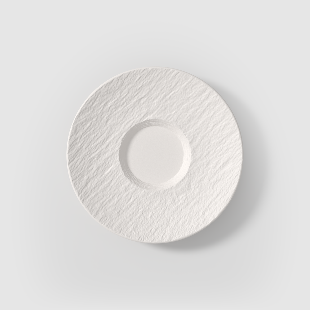 Manufacture Cappuccino cup saucer - White, 6.9'', Premium Porcelain
