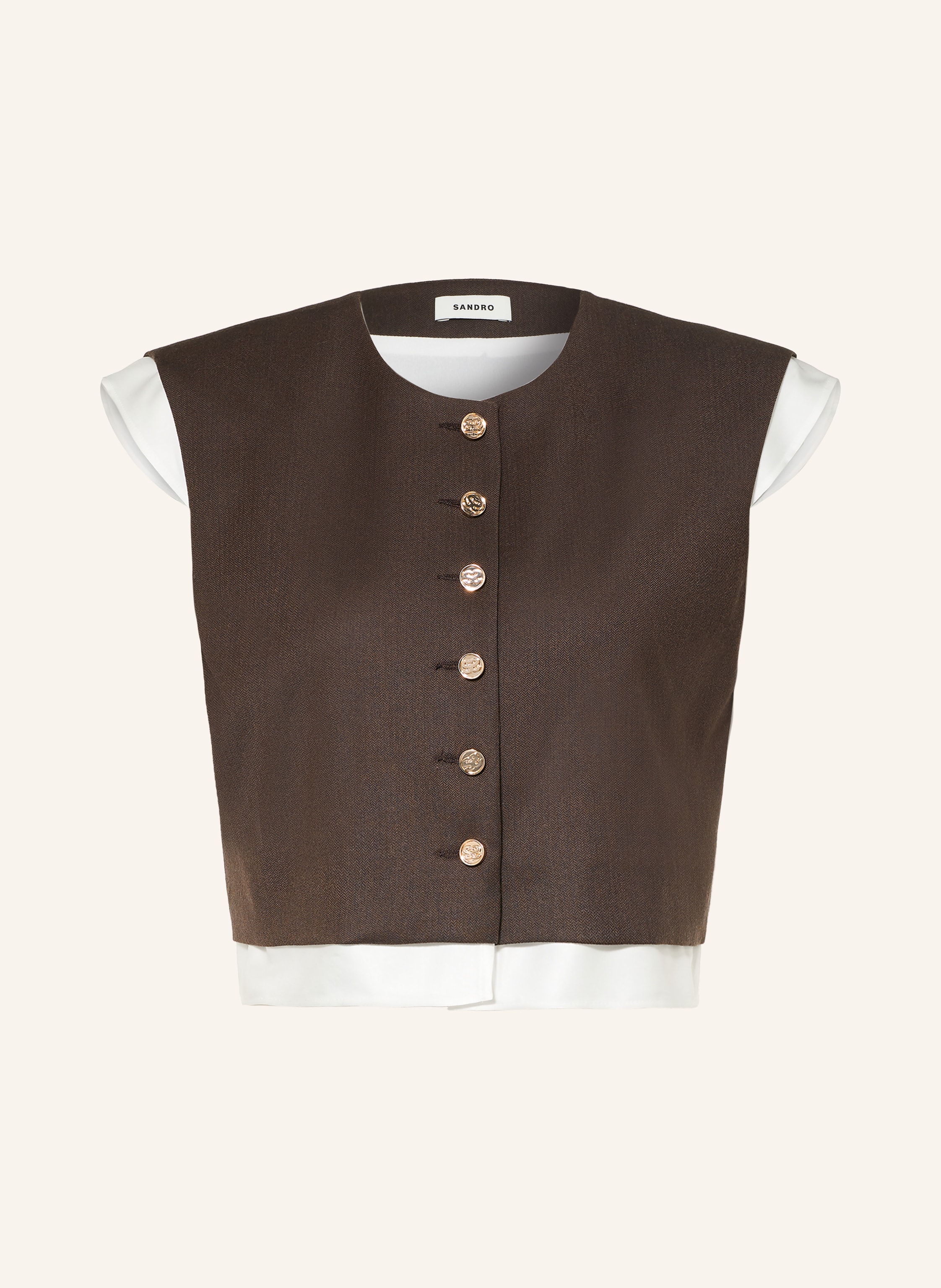 SANDRO Cropped-Blazerweste
