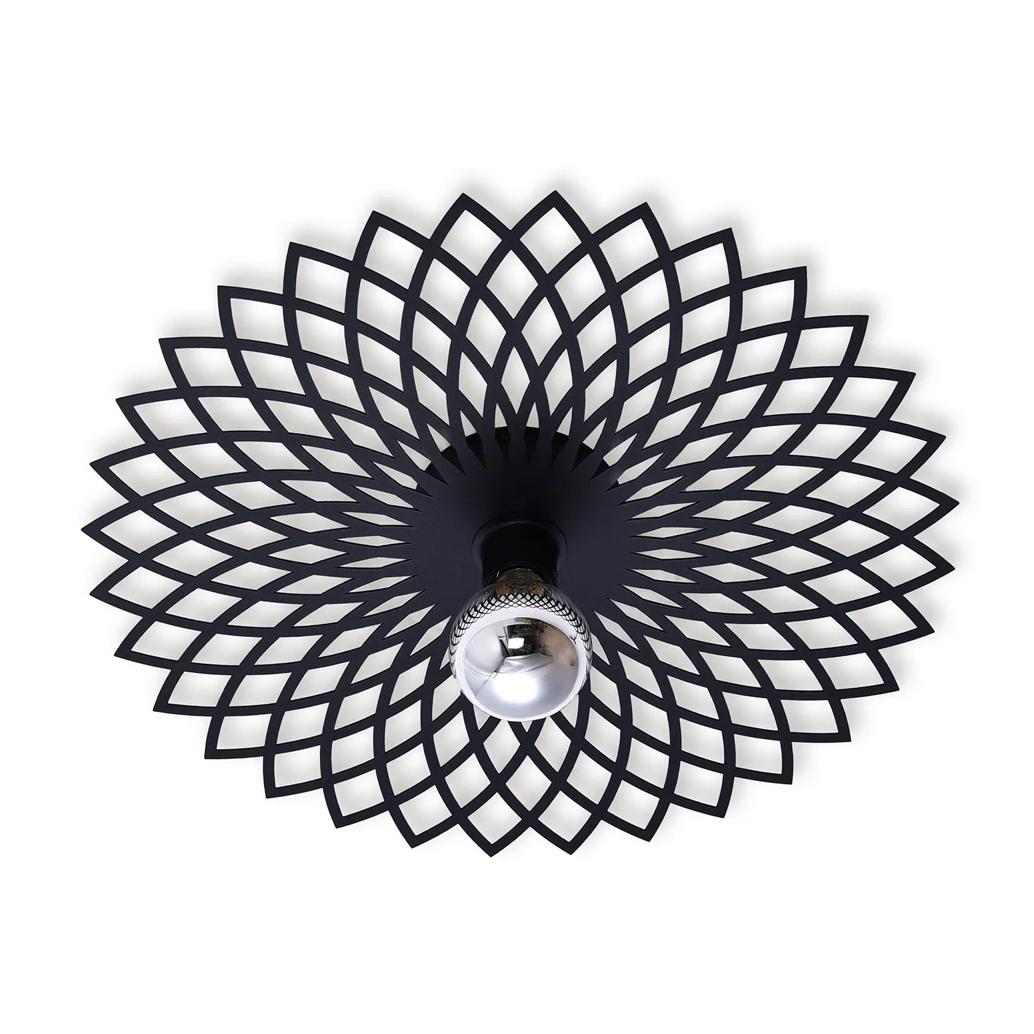Ylumen plafondlamp Ombra - 1 lichts - 50 x 8  cm - zwart