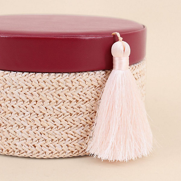 Boite à bijoux ronde en fibres tressées 14cm