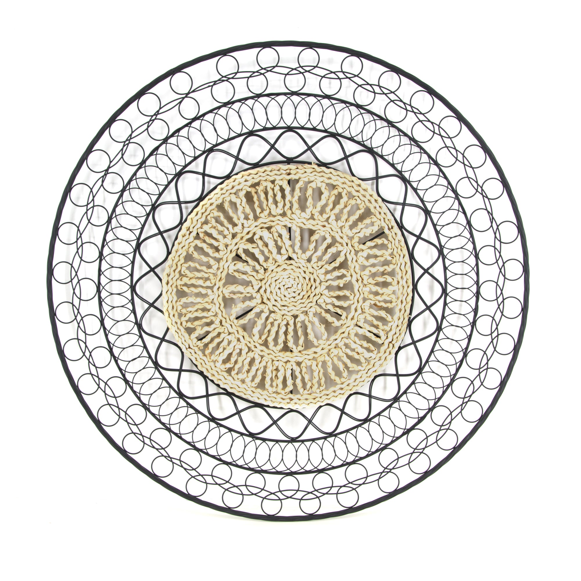 Art for the Home Metal Art - Mandala met Rotan - diameter 76cm