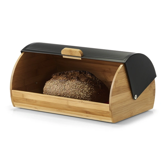 Brotkasten »Bamboo«, BxHxL: 27 x 19 x 39 cm, schwarz