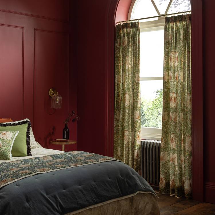 Habitat x Morris & Co. Pimpernel Curtains - Green -117x137cm