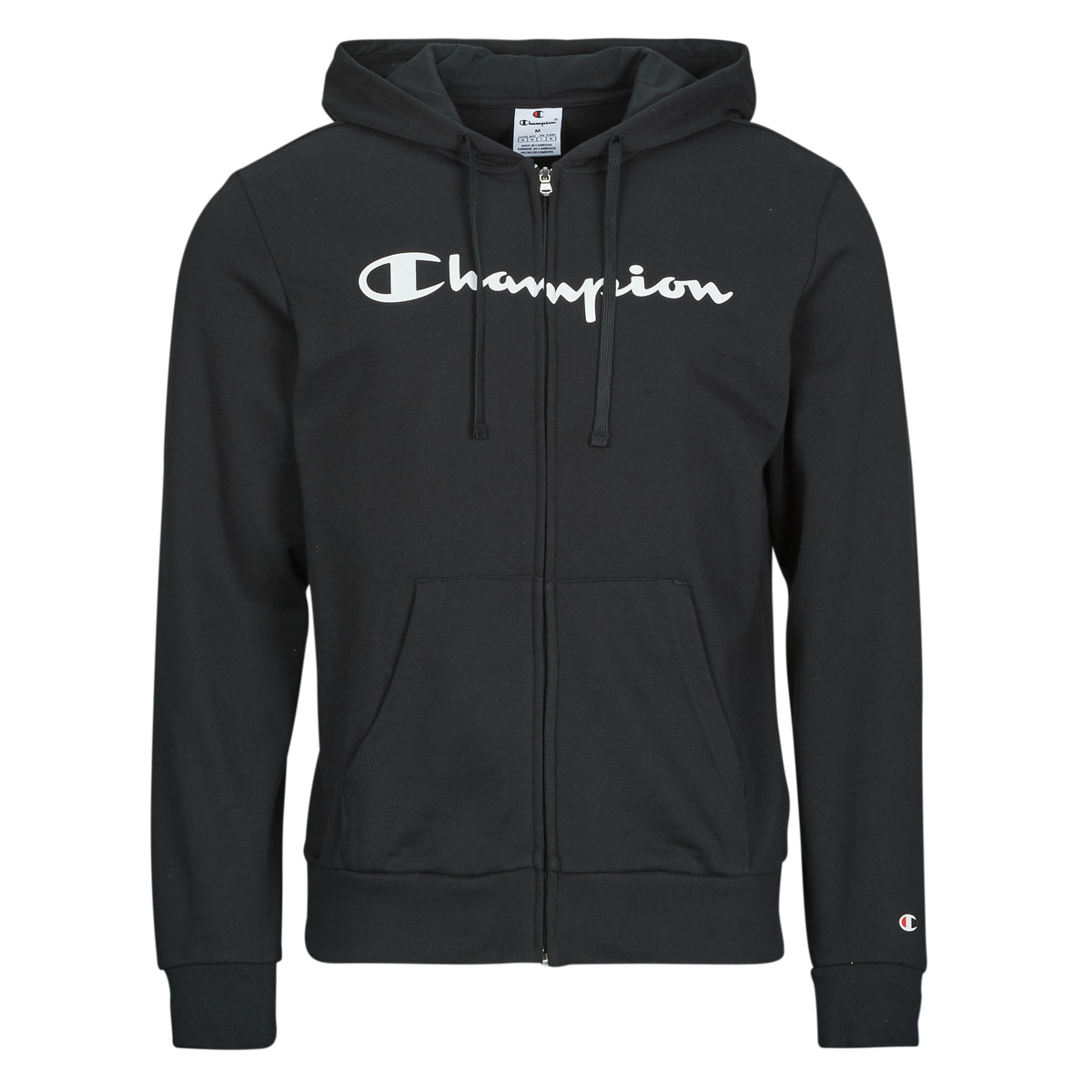 Champion - Full Zip Hoodie Sweatshirt - Black