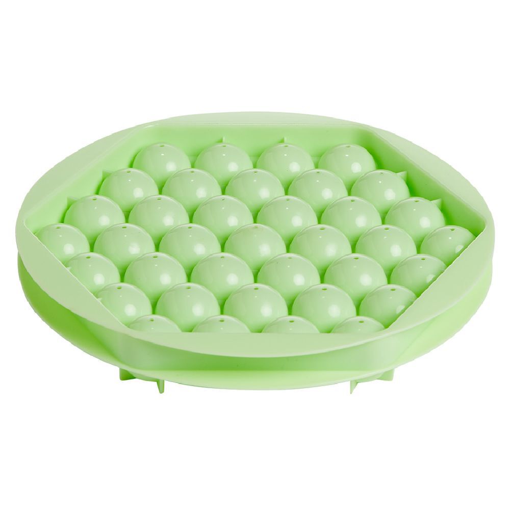 Moule à glaçon boule x37 - plastique vert 21x21xH3cm