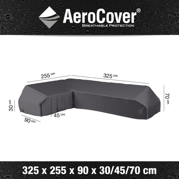 Pokrowiec na zestaw ogrodowy narożny7882 325x255x90x30-45-70 lewyAeroCover