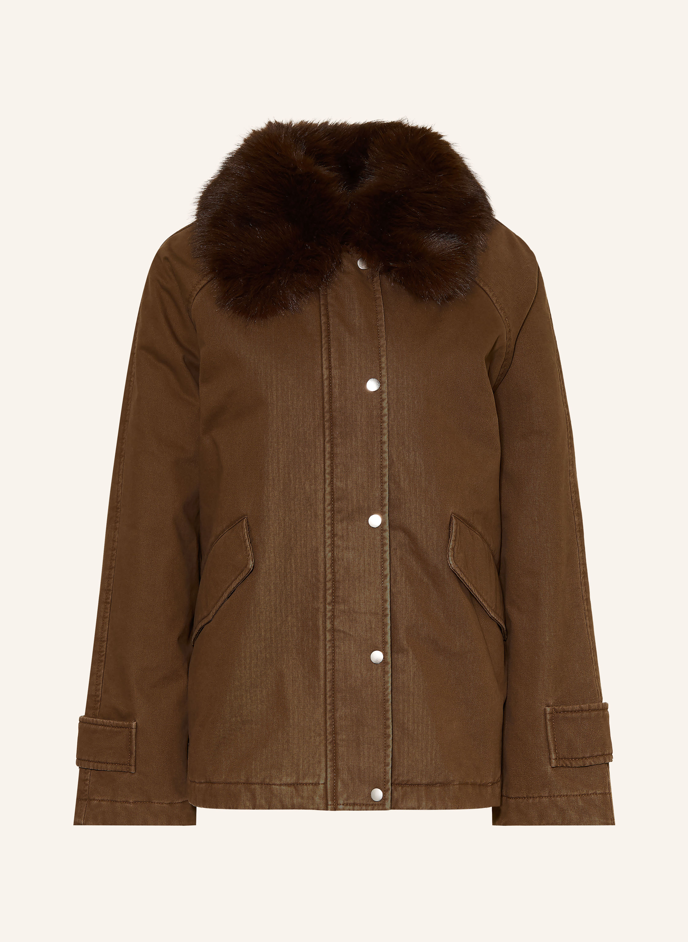 Marc O'Polo Jacke mit abnehmbarem Kunstfell-Kragen