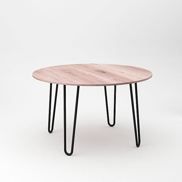 Emuca Lot de 4 pieds Hairpin de 2 s par fils table, hauteur 400mm, Acier, Peint en noir