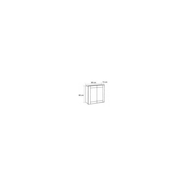 Armoire de toilette Frames chêne rustique 80 cm TIGER