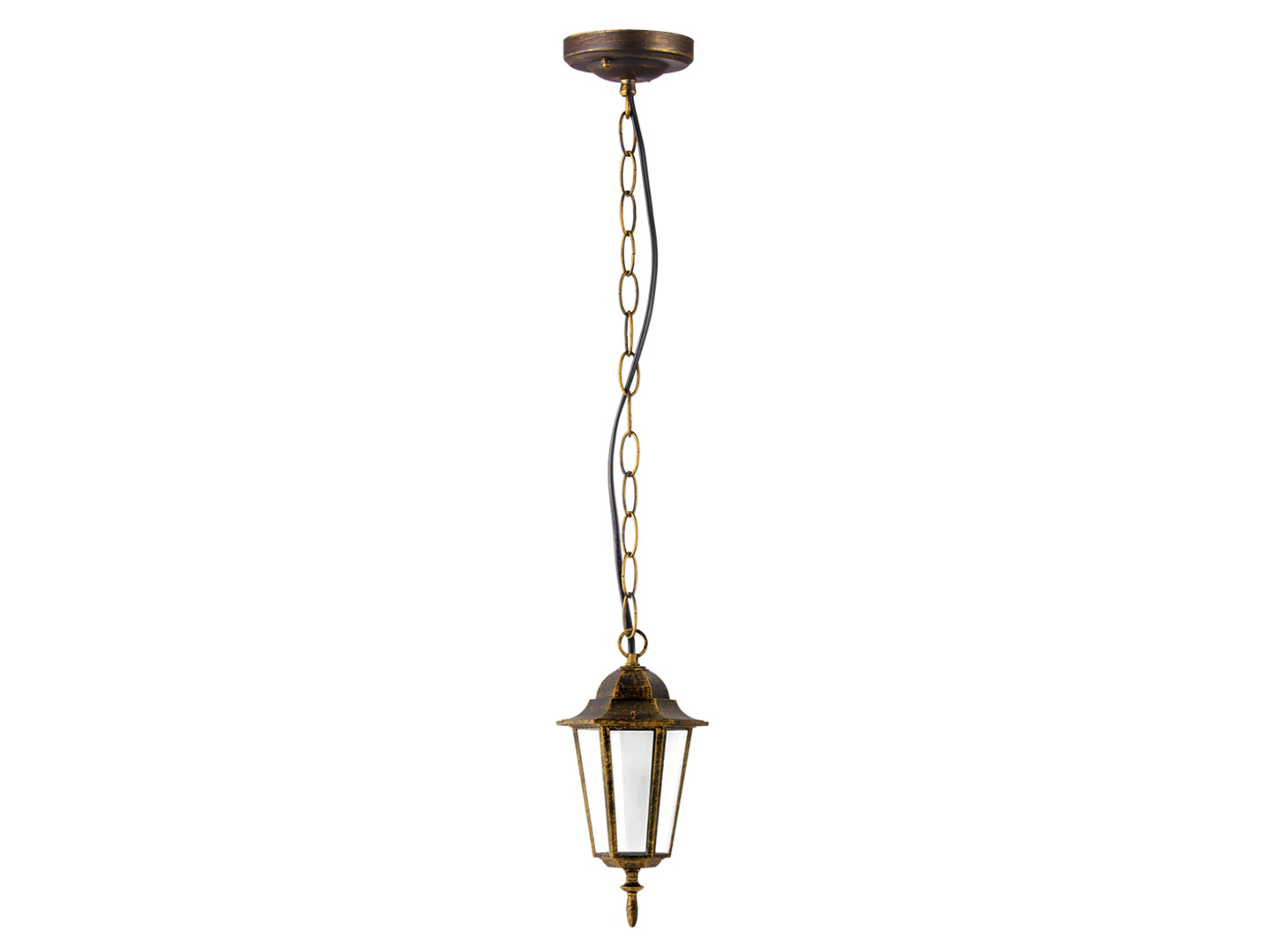 Lampa wisząca ogrodowa Liguria aluminiowa patynowa