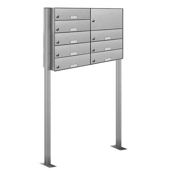 Briefkasten, Parteien: 8, Zaundurchwurf, BxHxT: 84,8 x 150 x 27,5 cm