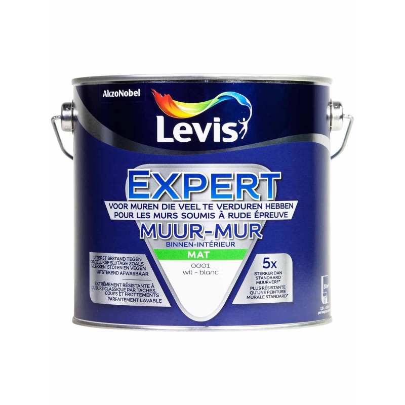 Peinture Expert Mur Intérieur blanche 2,5 L LEVIS