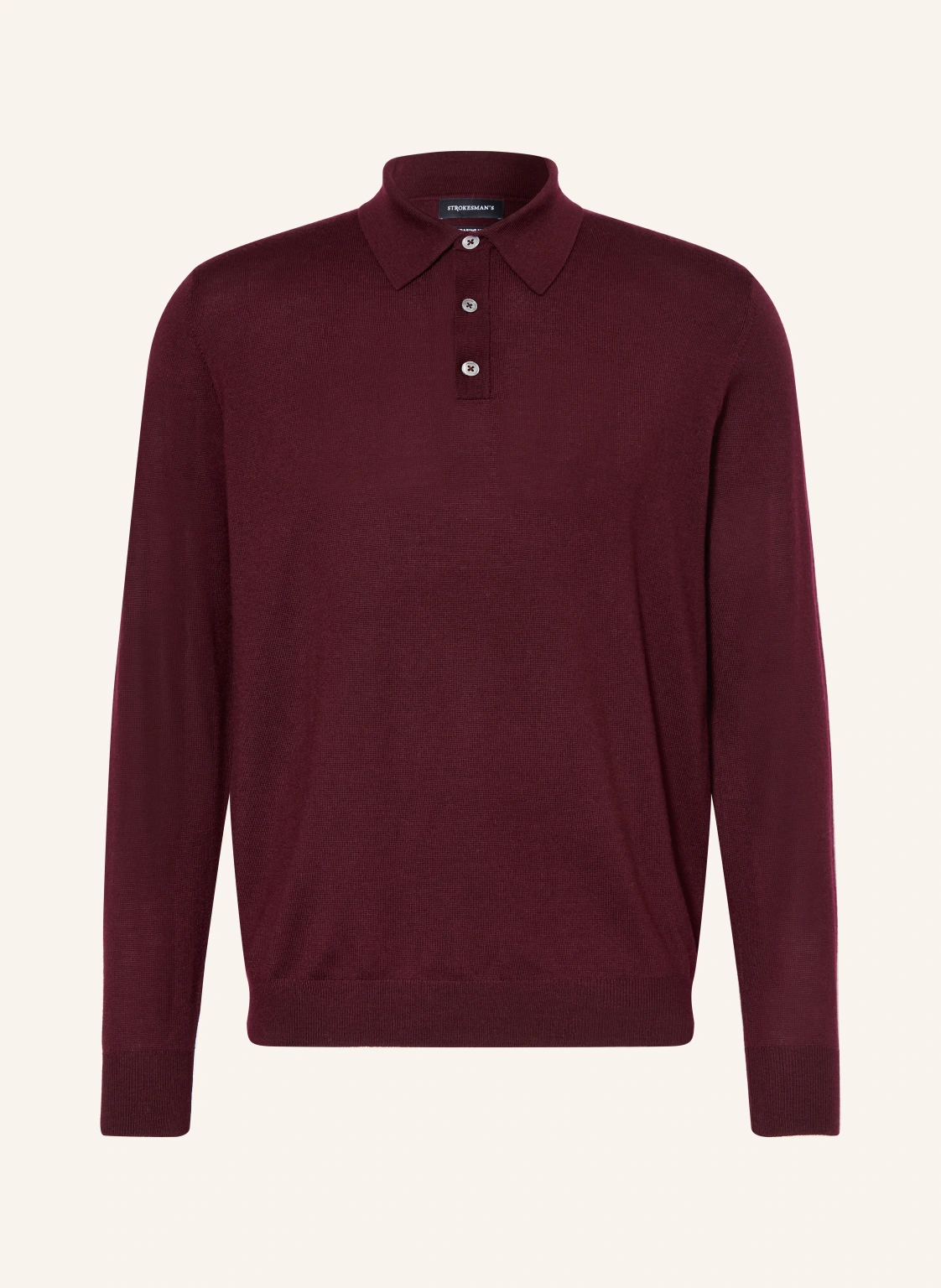 STROKESMAN'S Strick-Poloshirt aus Merinowolle