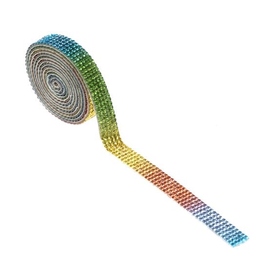 Rainbow Adhesive Gem Strip 1cm x 1m