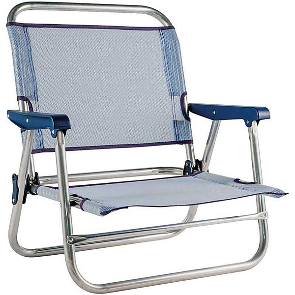 Fauteuil plage Aluminium Bleu Raye Nattes Pliants plages ERU997 TX