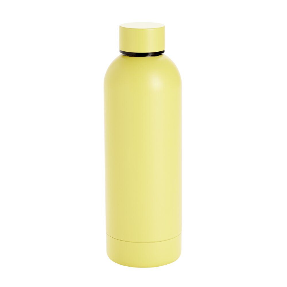 Bouteille isotherme 500ml inox couleur pastel unie (2 modèles vert ou jaune)