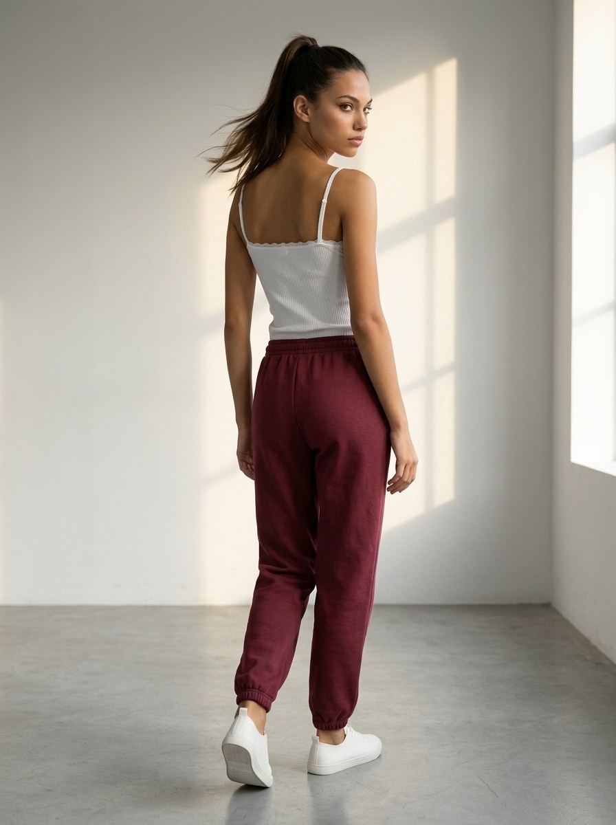 Spodnie jogger z domieszką wiskozy soft touch