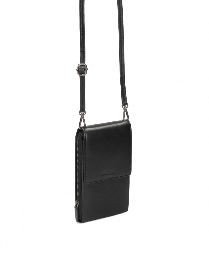 Practical small men's bag made of full grain leather