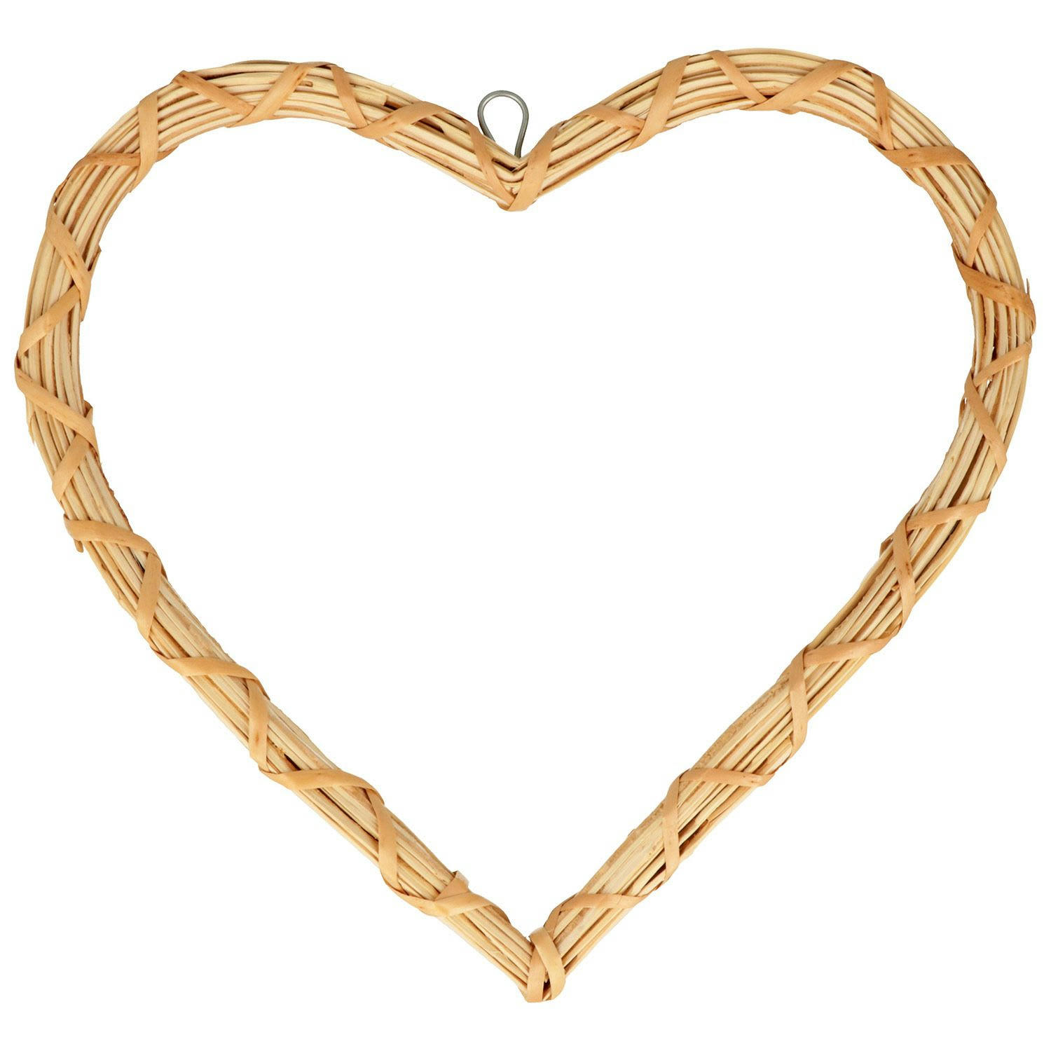 - Coeur en osier 30x30 cm