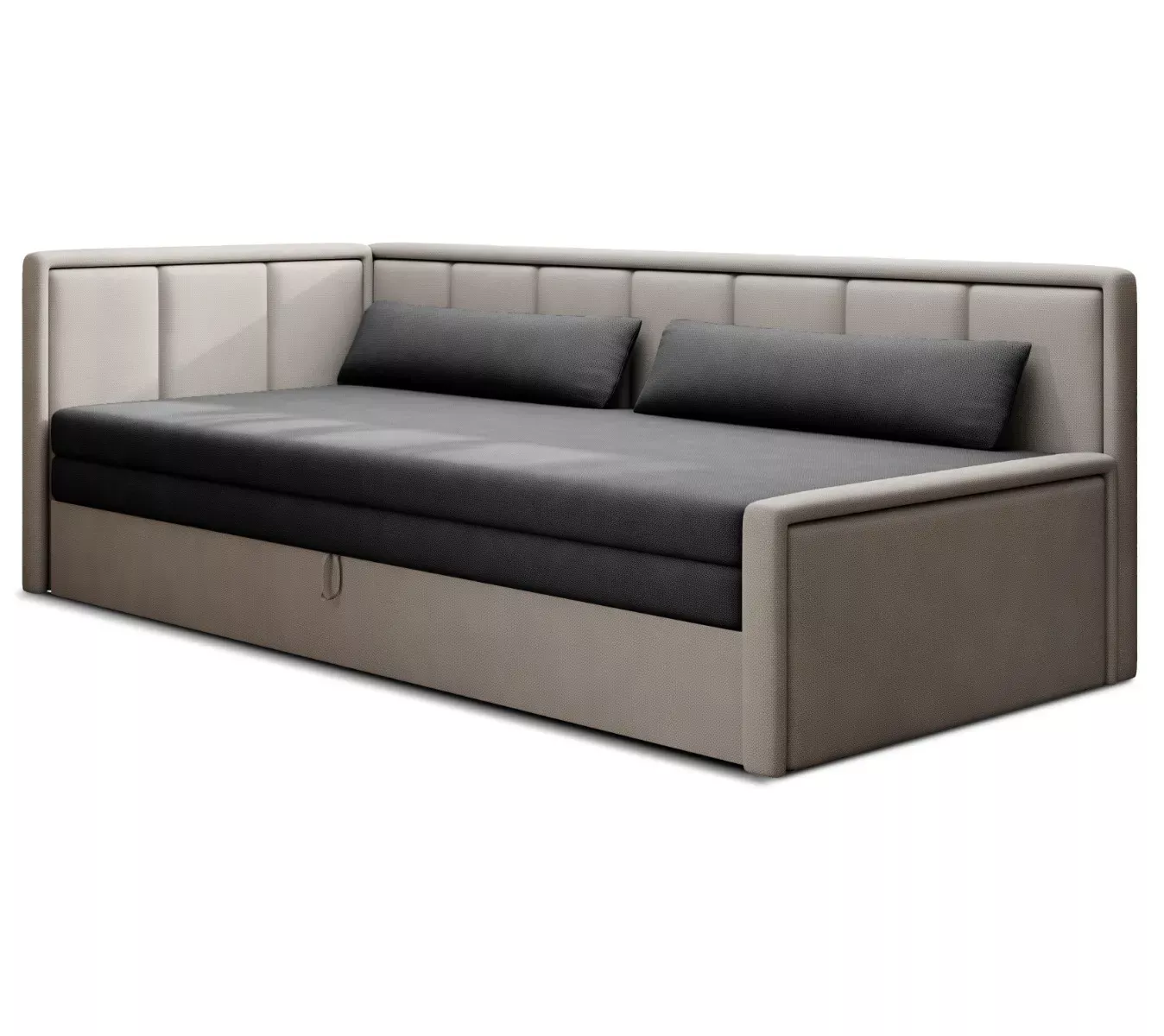 Sofa rozkładana z funkcją spania FULGEO jasna szara/szara le