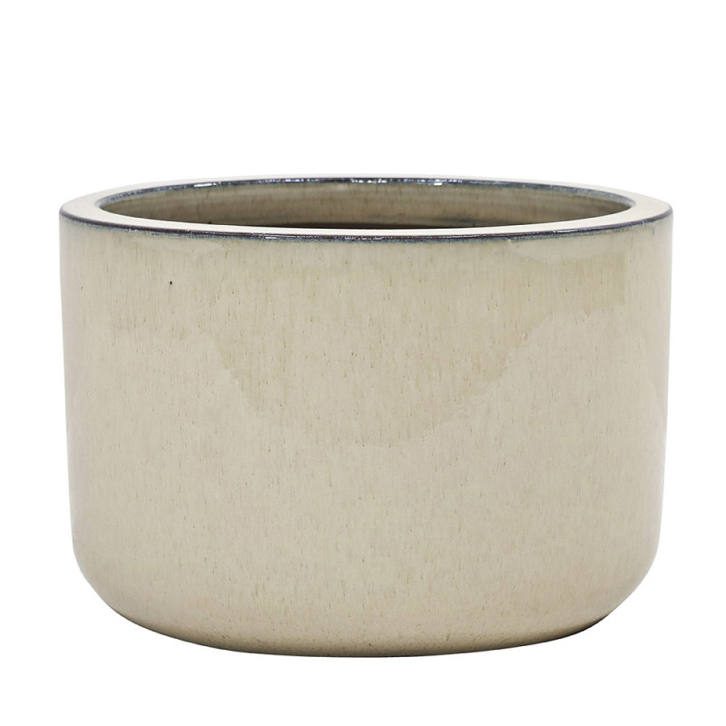 Pot en terre cuite Glazed crème Ø 30,5 x 20 cm