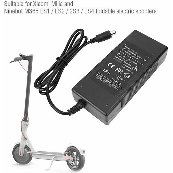 BASHLWUA Chargeur Xiaomi M365, Chargeur de Scooter Electrique 42V 2A, Chargeur D'Adaptateur d'alimentation pour Scooter Electrique