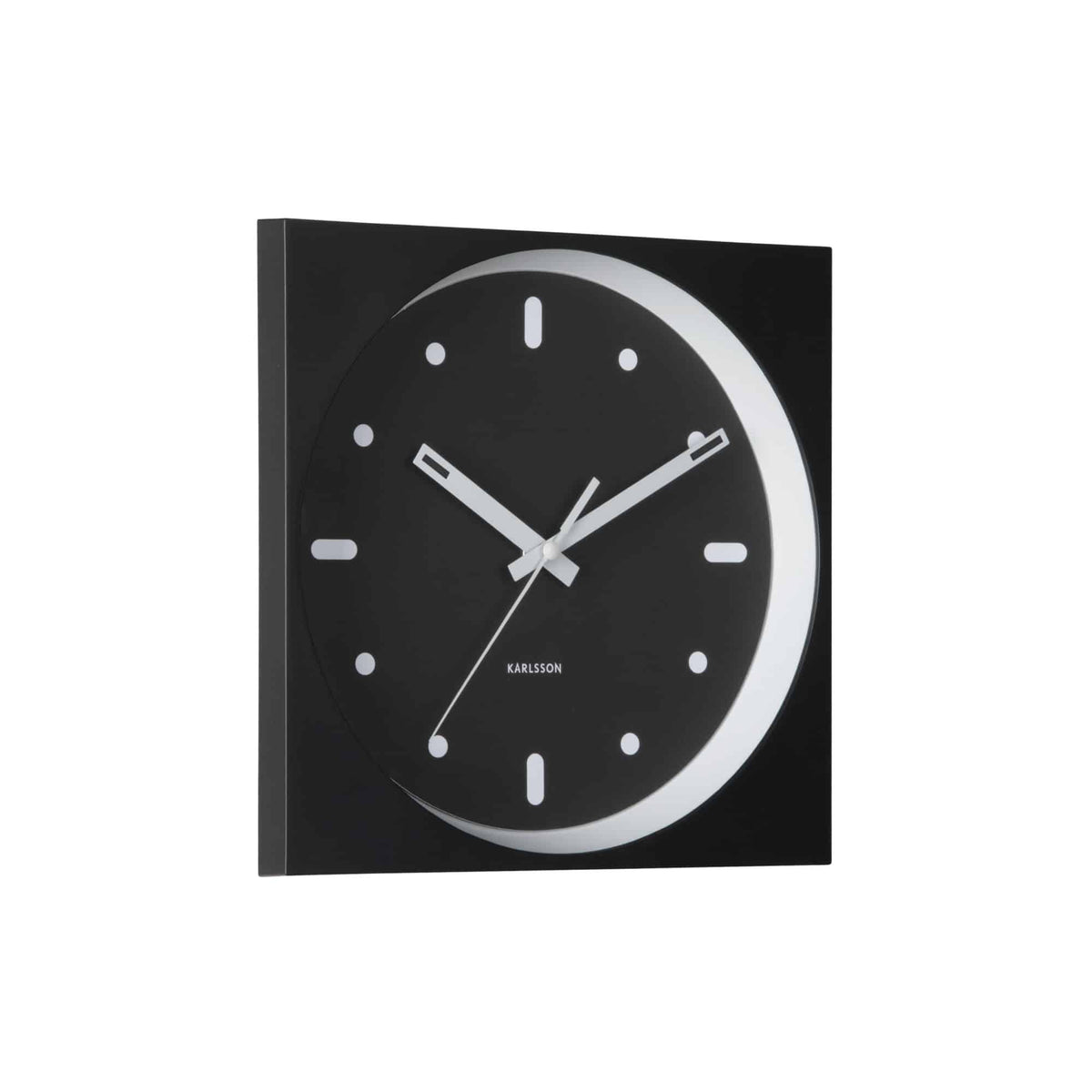 Karlsson wandklok Incesante Square - zwart - 25x25x25cm