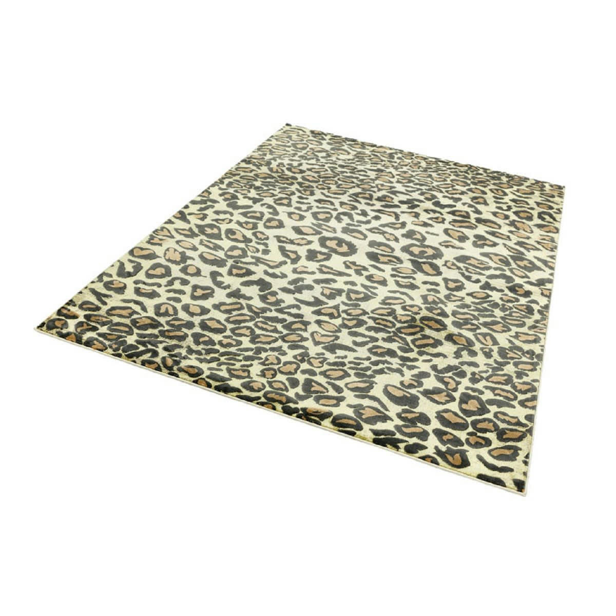 CYPHER LEOPARD - Tapis tissé plat en Polyester Marron 160x230 cm