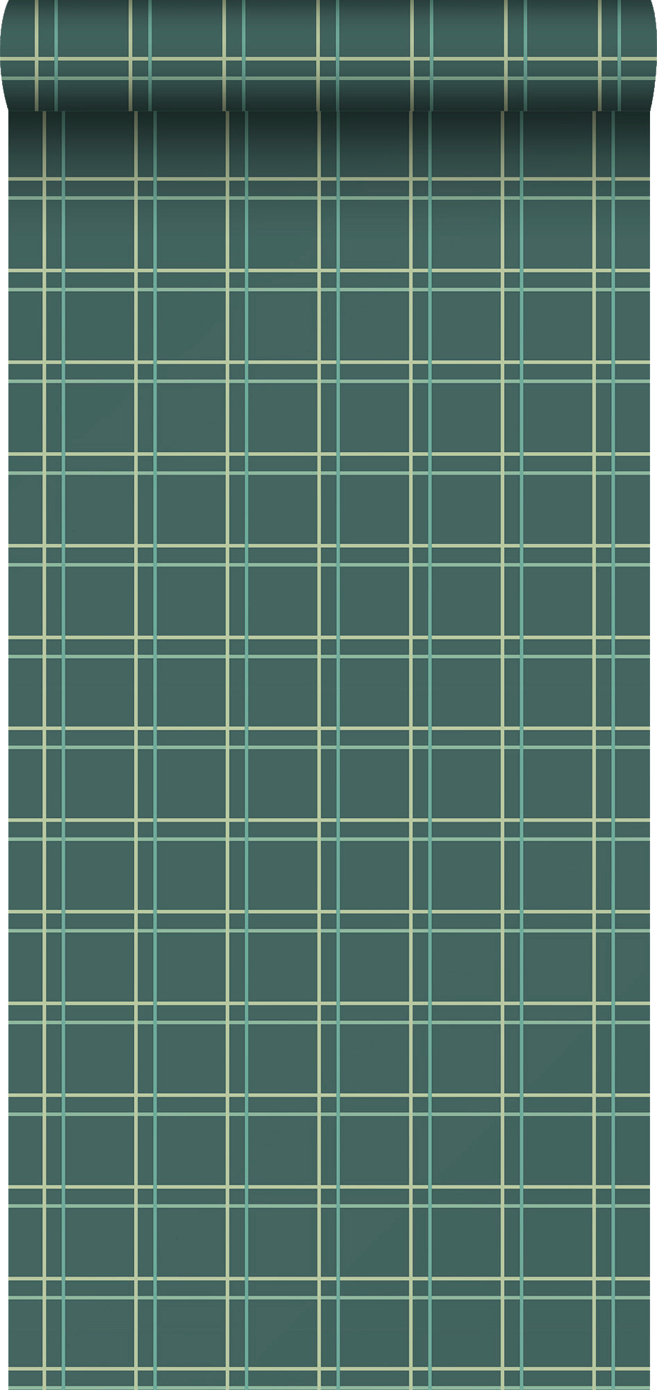 Sanders & Sanders behang ruiten donkergroen - 53 cm x 10 m - 640359