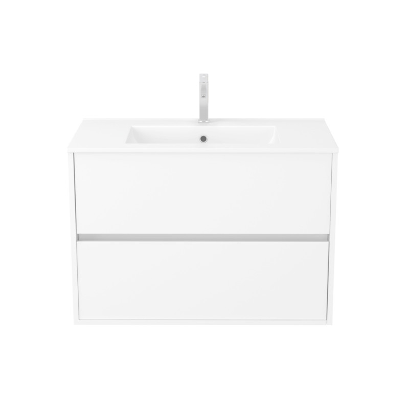 Meuble sous-plan Atos avec 2 tiroirs blanc 80 cm AURLANE